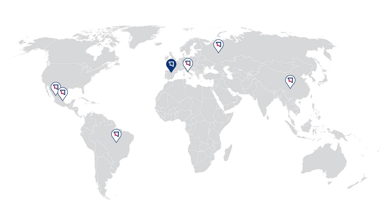 Nuestras filiales en el mapa